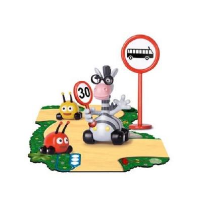 Фигурки из пластмассы JJ в тубусе Famosa Зебра и Жучки, 700008343-2 Фигурки из пластмассы JJ в тубусе Famosa Зебра и Жучки, 700008343-2