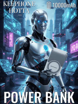 Портативный аккумулятор Keephone Hotta MagSafe, 10000mAh, беспроводная зарядка, белый