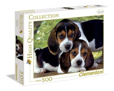 Пазл Clementoni 500 деталей: Грустные щенки бигля, 30289