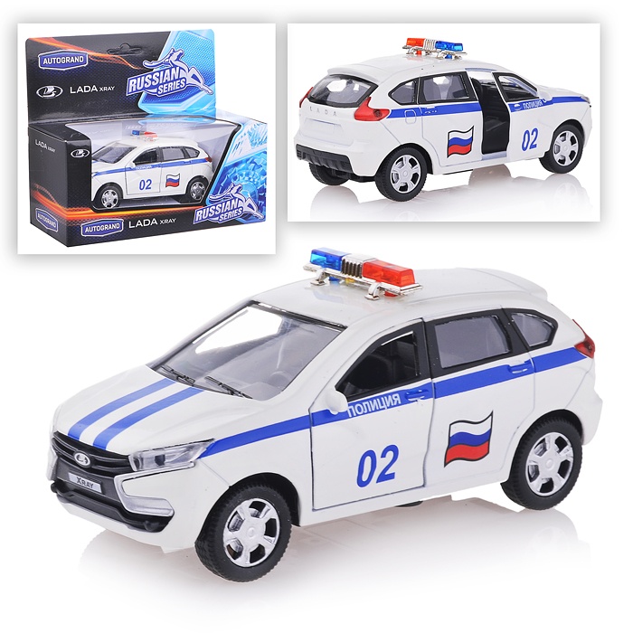 Модель машины Autotime Лада XRAY Полиция 1:36