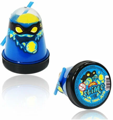 Лизун Slime Ninja светится в темноте, синий, 130 г, S130-20