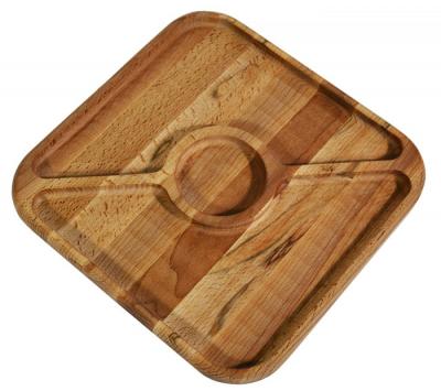 Менажница деревянная бук квадрат №9 29 см
