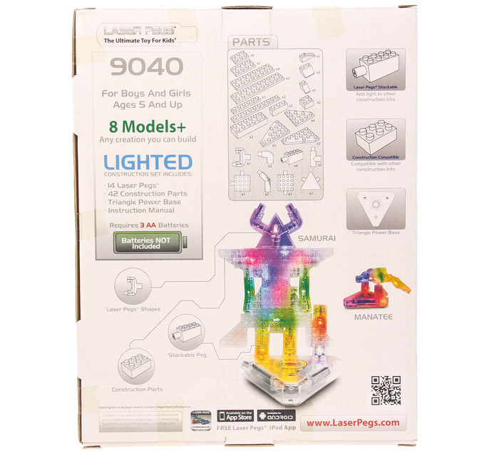 Конструктор Laser Pegs Triangle Power Base G9040B Самурай 8 в 1 Конструктор Laser Pegs Triangle Power Base G9040B Самурай 8 в 1