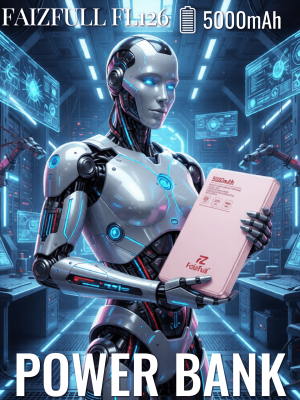 Повербанк с сертификатом ССС FaizFull 5000 FL126 розовый с беспроводной зарядкой