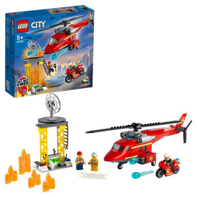 Конструктор LEGO City Fire Спасательный пожарный вертолёт, 60281