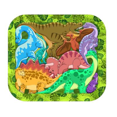 Деревянный зоопазл Динозавры, 9 деталей Нескучные игры