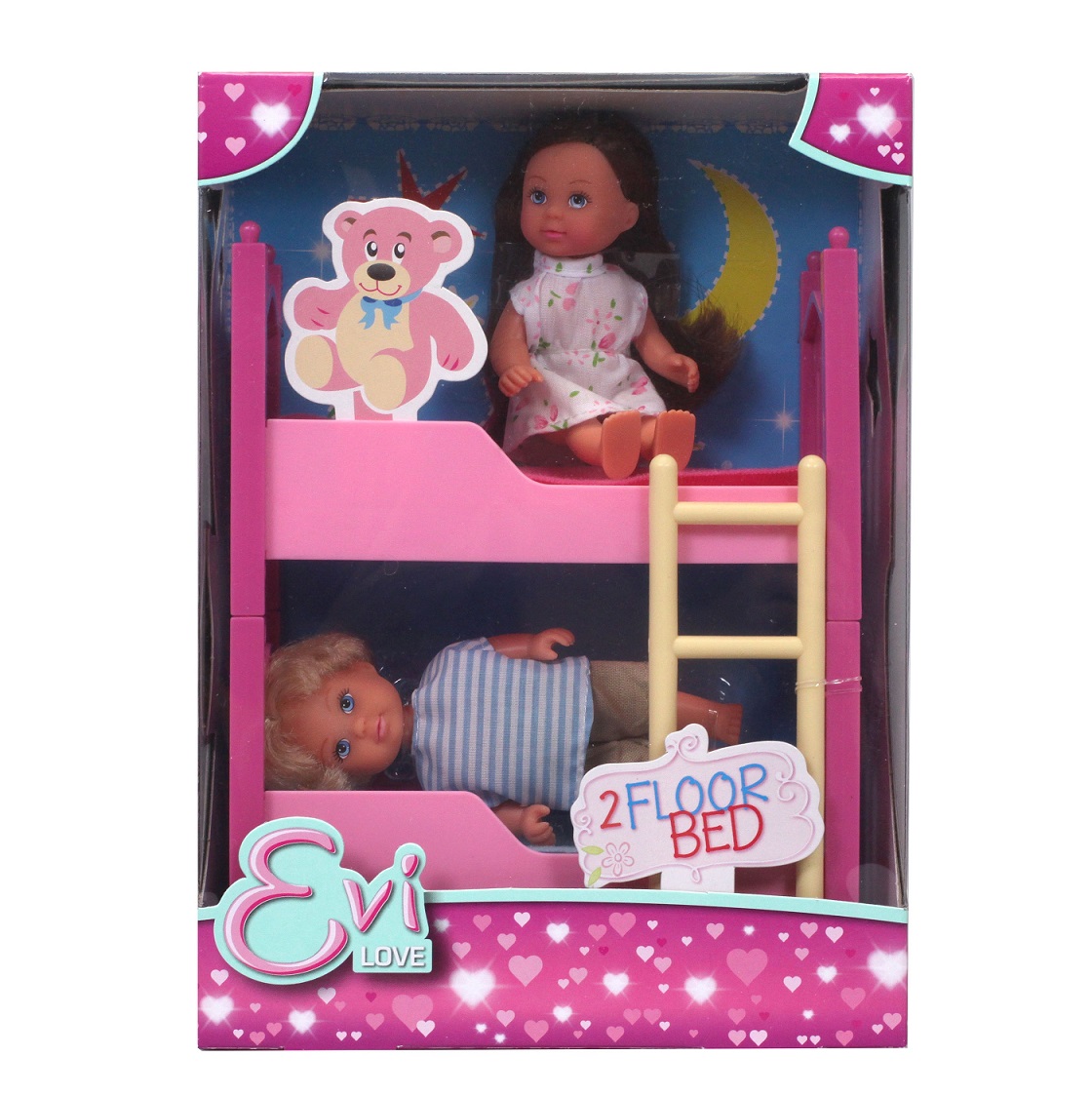 Набор Simba Кукла Еви с братиком, с двухъярусной кроваткой
