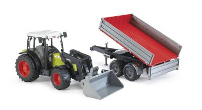 Трактор Bruder Claas Nectis 267 F с погрузчиком и прицепом