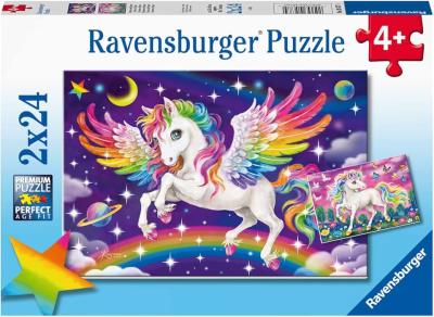 Пазл Ravensburger Единорог и Пегас, 2х24 элемента