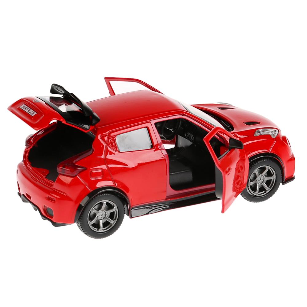 Машина металлическая Технопарк Nissan Juke-R 2.0, 12 см, свет и звук, инерционная, красная