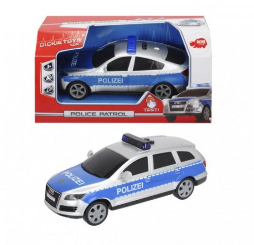 Фрикционная машина "Полицейский внедорожник" - Audi Q7 (свет, звук), 1:24