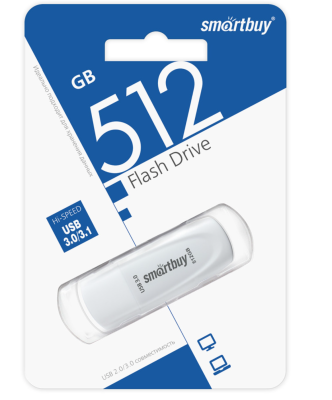 Флешка USB 3.0 512GB Smartbuy Scout белый Флешка USB 3.0 512GB Smartbuy Scout белый