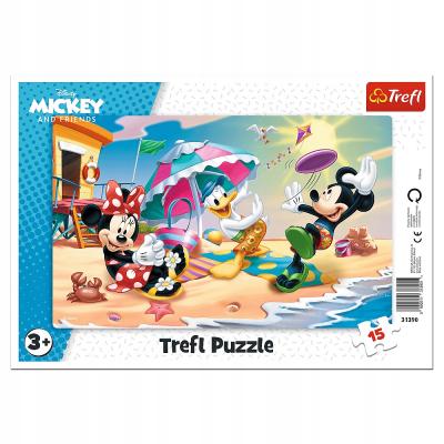 Trefl Пазл Disney Mickey Игра на пляже 15 элементов