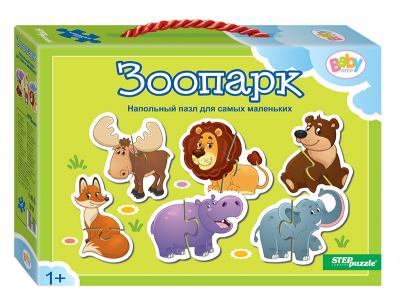 Пазл напольный Step puzzle 2х6 деталей: Зоопарк