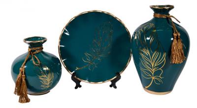 Подарочный набор Блюдо и 2 вазы, 3 предмета A-13