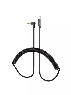 Кабель Lightning AUX Hoco DUP07 черный