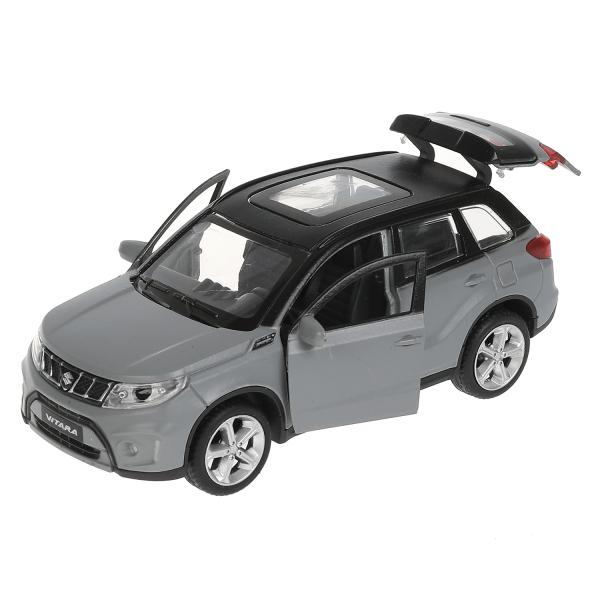 Машина металлическая Технопарк Suzuki Vitara S 2015 12 см, свет-звук двери и багажник открываются, матовая серая