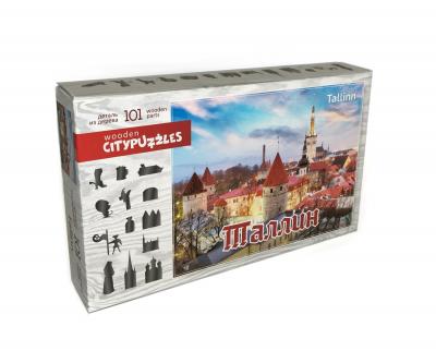 Деревянные фигурные пазлы Citypuzzles Таллин 101 деталь