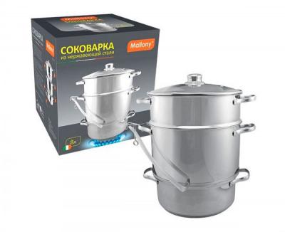 Соковарка DILETTO 8,0 л  3 чаши, стеклянная крышка с пароотводом