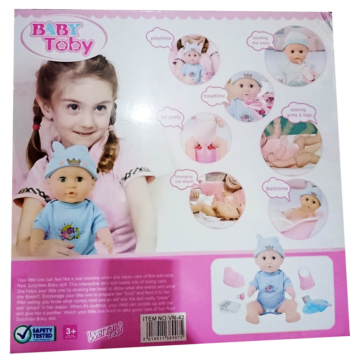 Кукла Baby Toby Девочка функциональная с аксессуарами