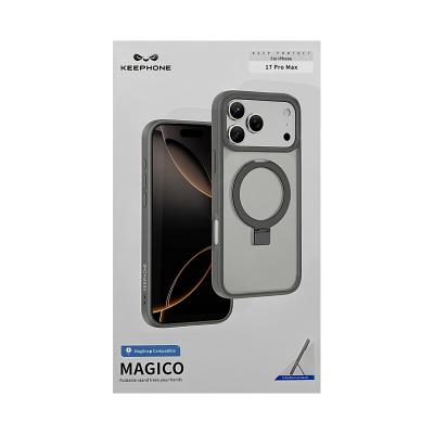 Чехол-накладка прозрачный для iPhone 17 Pro Max KEEPHONE MAGICO серый