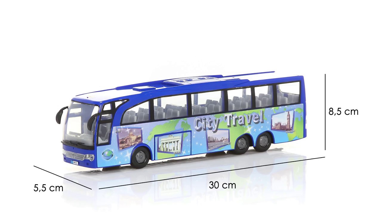 Игрушка Dickie Toys Туристический автобус фрикционный синий 30 см
