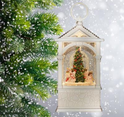 Фонарь LED AZ2024-450 с новогодней композицией музыкальный WDL-24071B