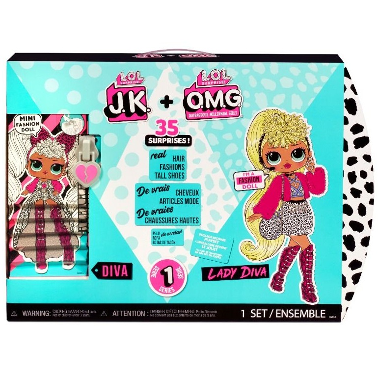 Кукла L.O.L. Surprise! LOL OMG AND JK LADY DIVA 2-PACK - Набор кукол ЛОЛ ОМГ и подросток Леди Дива