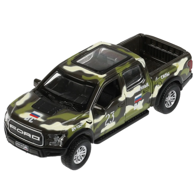 Машина металлическая Технопарк Ford F150 Raptor 12 см, камуфляж, F150RAP-12MIL-GN