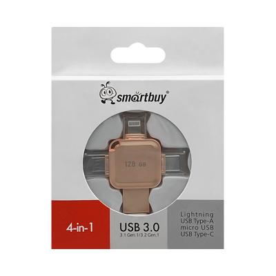 USB-накопитель SmartBuy 4 в1 Lightning/Type-C/Micro/Type-A USB 3.0 128GB