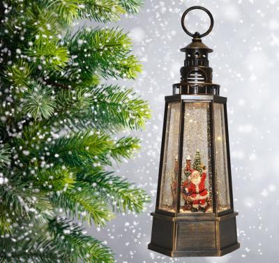 Фонарь LED AZ2024-446 с новогодней композицией музыкальный WDL-24079A