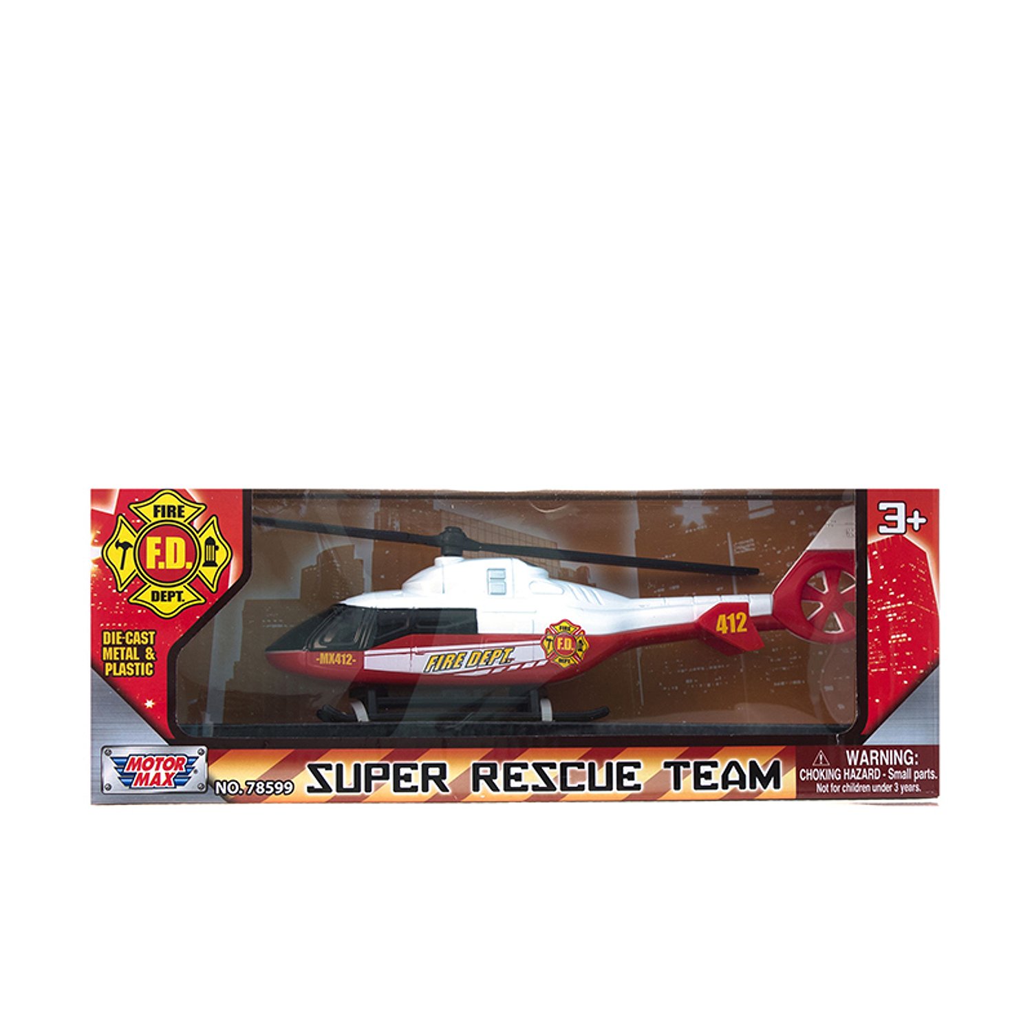 Вертолет Motormax серии Super Rescue Team 24 см