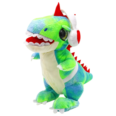 Танцующая интерактивная мягкая игрушка DJ Т-Рекс с функцией  ходьбы и звуковыми эффектами, 1/4